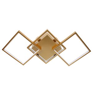 Φωτιστικό οροφής LED 34W 80Χ35Χ8 εκ. χρυσό με controller - GLOBOBOX 602165