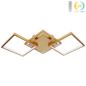 Φωτιστικό οροφής LED 34W 80Χ35Χ8 εκ. χρυσό με controller - GLOBOBOX 602165