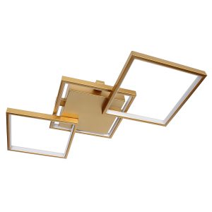 Φωτιστικό οροφής LED 34W 80Χ35Χ8 εκ. χρυσό με controller - GLOBOBOX 602165