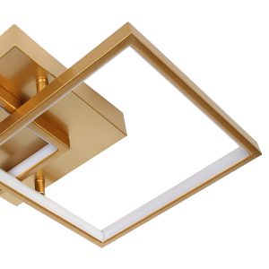 Φωτιστικό οροφής LED 27W 58Χ35Χ8 εκ. χρυσό με controller - GLOBOBOX 602167