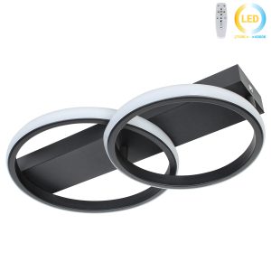 Φωτιστικό οροφής LED 20W 41Χ27Χ7 εκ. μαύρο με controller - GLOBOBOX 602169