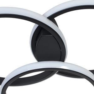 Φωτιστικό οροφής LED 24W 44Χ42Χ7,5 εκ. μαύρο με controller - GLOBOBOX 602171