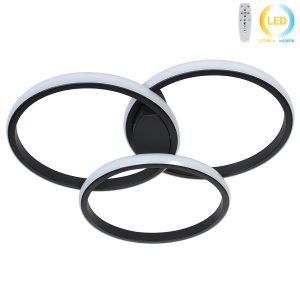Φωτιστικό οροφής LED 24W 44Χ42Χ7,5 εκ. μαύρο με controller - GLOBOBOX 602171