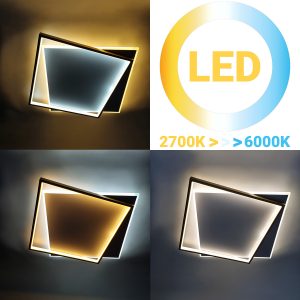 Φωτιστικό οροφής LED 68W 50Χ46Χ5 εκ. χρυσό με controller - GLOBOBOX 602174