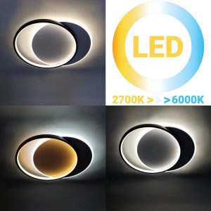 Φωτιστικό οροφής LED 53W 46Χ39Χ5,5 εκ. μαύρο με controller - GLOBOBOX 602175