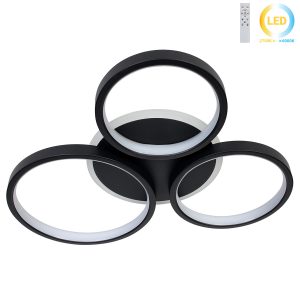 Φωτιστικό οροφής LED 75W 42Χ38Χ5,5 εκ. μαύρο με controller - GLOBOBOX 602177