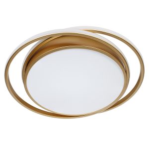 Φωτιστικό οροφής LED 63W 52Χ49Χ6 εκ. χρυσό με controller - GLOBOBOX 602180