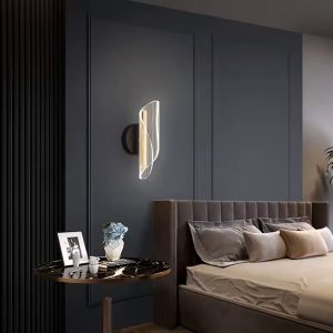 Απλίκα τοίχου μεταλλική μαύρη LED 24W 10Χ11Χ29 εκ. με ακρυλικό - KESKOR 458550