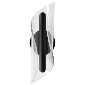 Απλίκα τοίχου μεταλλική μαύρη LED 24W 10Χ11Χ29 εκ. με ακρυλικό - KESKOR 458550