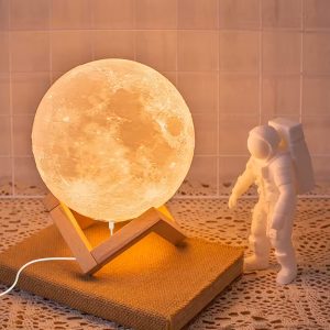 Πορτατίφ επιτραπέζιο LED επαναφορτιζόμενο (USB) Φ12Χ15 εκ. (θερμό - φυσικό - ψυχρό) MOON - KESKOR 1135