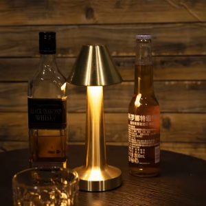 Πορτατίφ μεταλλικό LED επαναφορτιζόμενο (USB) Φ9Χ23 εκ. Χρυσό - KESKOR 67964