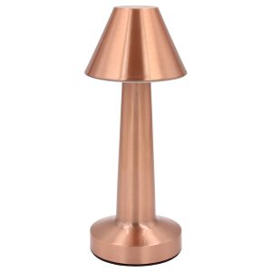 Πορτατίφ μεταλλικό LED επαναφορτιζόμενο (USB) Φ9Χ23 εκ. Ροζ Χρυσό - KESKOR 67965