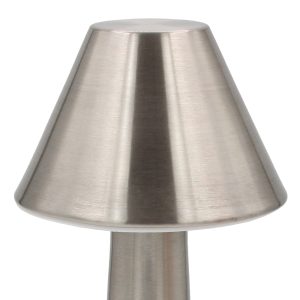 Πορτατίφ μεταλλικό LED επαναφορτιζόμενο (USB) Φ9Χ23 εκ. Ασημί - KESKOR 67966