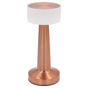 Πορτατίφ μεταλλικό LED επαναφορτιζόμενο (USB) Φ9Χ21 εκ. Ροζ Χρυσό - KESKOR 67968