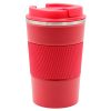 Ποτήρι θερμός ΙΝΟΧ Vacuum 380 ml Φ8,7Χ14,5 εκ. κόκκινο με λαβή σιλικόνης - KESKOR 42655-5