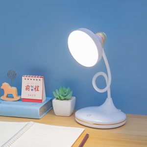 Πορτατίφ γραφείου LED επαναφορτιζόμενο 14Χ12Χ38 εκ. λευκό με εύκαμπτο βραχίονα - KESKOR 80444