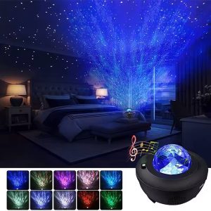 Πορτατίφ επιτραπέζιο LED με ηχείο, bluetooth, laser και φωτορυθμικό - KESKOR 67977
