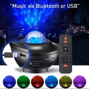 Πορτατίφ επιτραπέζιο LED με ηχείο, bluetooth, laser και φωτορυθμικό - KESKOR 67977