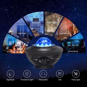 Πορτατίφ επιτραπέζιο LED με ηχείο, bluetooth, laser και φωτορυθμικό - KESKOR 67977