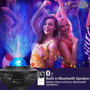 Πορτατίφ επιτραπέζιο LED με ηχείο, bluetooth, laser και φωτορυθμικό - KESKOR 67977