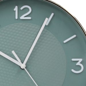 Ρολόι τοίχου πλαστικό Φ25Χ3,5 εκ. Μέντα Χρυσό - KESKOR 16008-3