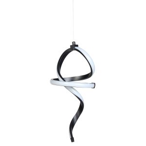 Φωτιστικό κρεμαστό LED 24W Φ18Χ37-100 εκ. Μαύρο - KESKOR 577890
