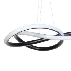 Φωτιστικό κρεμαστό LED 36W 33Χ33Χ7-80 εκ. Μαύρο - KESKOR 577894
