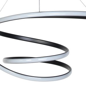 Φωτιστικό κρεμαστό LED 80W Φ52Χ28-95 εκ. Μαύρο - KESKOR 577897