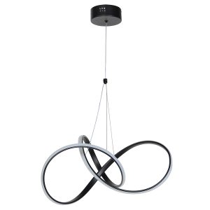 Φωτιστικό κρεμαστό LED 50W 43Χ43Χ21-85 εκ. Μαύρο - KESKOR 577898