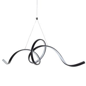 Φωτιστικό κρεμαστό LED 50W 100Χ25Χ23-80 εκ. Μαύρο - KESKOR 577899