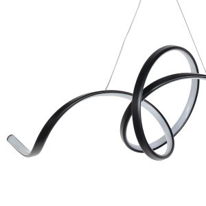 Φωτιστικό κρεμαστό LED 50W 100Χ25Χ23-80 εκ. Μαύρο - KESKOR 577899