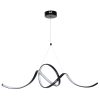 Φωτιστικό κρεμαστό LED 50W 100Χ25Χ23-80 εκ. Μαύρο - KESKOR 577899