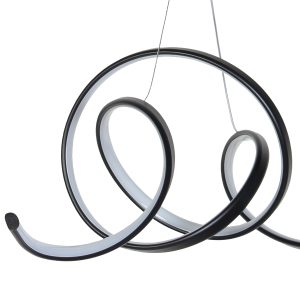 Φωτιστικό κρεμαστό LED 50W 100Χ25Χ23-80 εκ. Μαύρο - KESKOR 577899