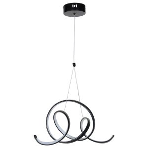 Φωτιστικό κρεμαστό LED 50W 100Χ25Χ23-80 εκ. Μαύρο - KESKOR 577899
