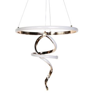 Φωτιστικό κρεμαστό LED 48W Φ40Χ38-100 εκ. Χρυσό - KESKOR 577903