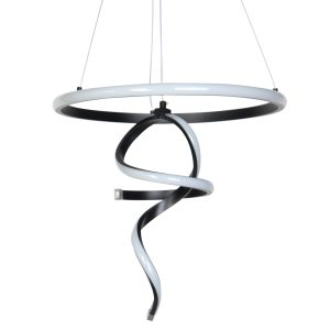 Φωτιστικό κρεμαστό LED 48W Φ40Χ38-100 εκ. Μαύρο - KESKOR 577904