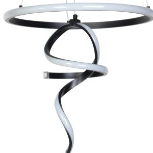 Φωτιστικό κρεμαστό LED 48W Φ40Χ38-100 εκ. Μαύρο - KESKOR 577904