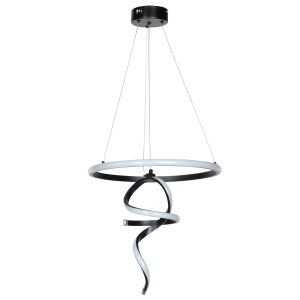Φωτιστικό κρεμαστό LED 48W Φ40Χ38-100 εκ. Μαύρο - KESKOR 577904
