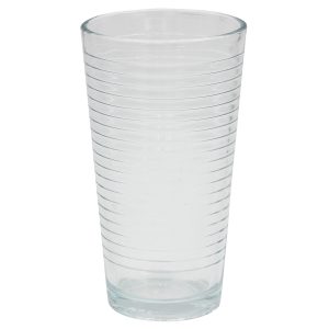 Ποτήρια νερού τεμ. 6 γυάλινα 280 ml Φ7,3Χ12,7 εκ. με ανάγλυφο σχέδιο - KESKOR 55410