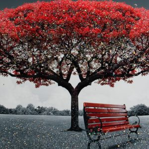 Πίνακας τοίχου ξύλινος 90Χ60 εκ. με κορνίζα και ανάγλυφα strass - KESKOR 29060-12