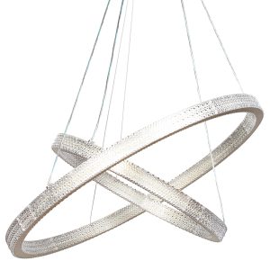 Φωτιστικό κρεμαστό LED Φ40-Φ60 εκ. 244W χρυσό με controller - KESKOR 868468