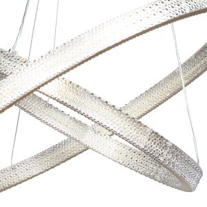 Φωτιστικό κρεμαστό LED Φ40-Φ60 εκ. 244W χρυσό με controller - KESKOR 868468