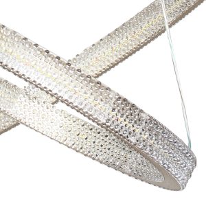 Φωτιστικό κρεμαστό LED Φ40-Φ60 εκ. 244W χρυσό με controller - KESKOR 868468