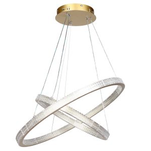 Φωτιστικό κρεμαστό LED Φ40-Φ60 εκ. 244W χρυσό με controller - KESKOR 868468