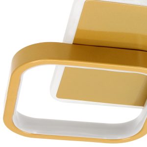 Φωτιστικό οροφής LED 24W 31Χ25Χ6 εκ. χρυσό - KESKOR 458536-2