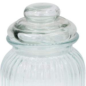 Βάζο αποθήκευσης γυάλινο 950 ml Φ10,8Χ19 εκ. με γυάλινο καπάκι - KESKOR 44830-3