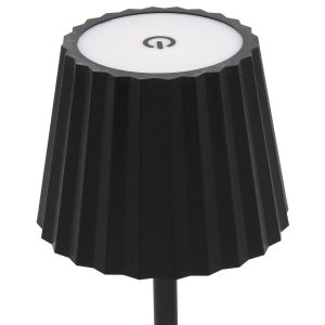 Πορτατίφ μεταλλικό LED επαναφορτιζόμενο (USB) Φ10Χ37 εκ. Μαύρο - KESKOR 68101