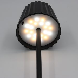 Πορτατίφ μεταλλικό LED επαναφορτιζόμενο (USB) Φ10Χ37 εκ. Μαύρο - KESKOR 68101
