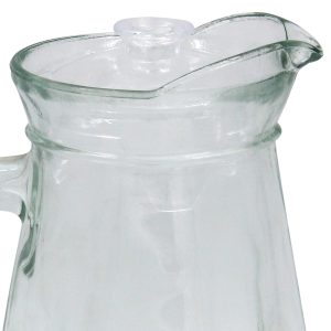 Κανάτα γυάλινη 1100 ml 15Χ12Χ20 εκ. με πλαστικό καπάκι - KESKOR 61393