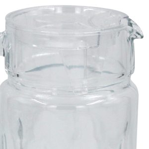 Κανάτα γυάλινη 1600 ml 16Χ12Χ23,5 εκ. με πλαστικό καπάκι - KESKOR 61394
